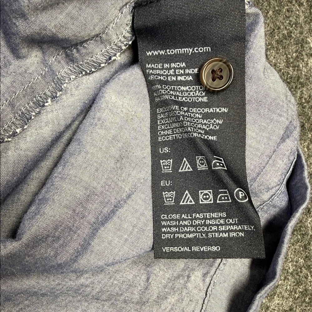 Tommy Hilfiger Light Gray Button-Down Shirt - Picture 9 of 9